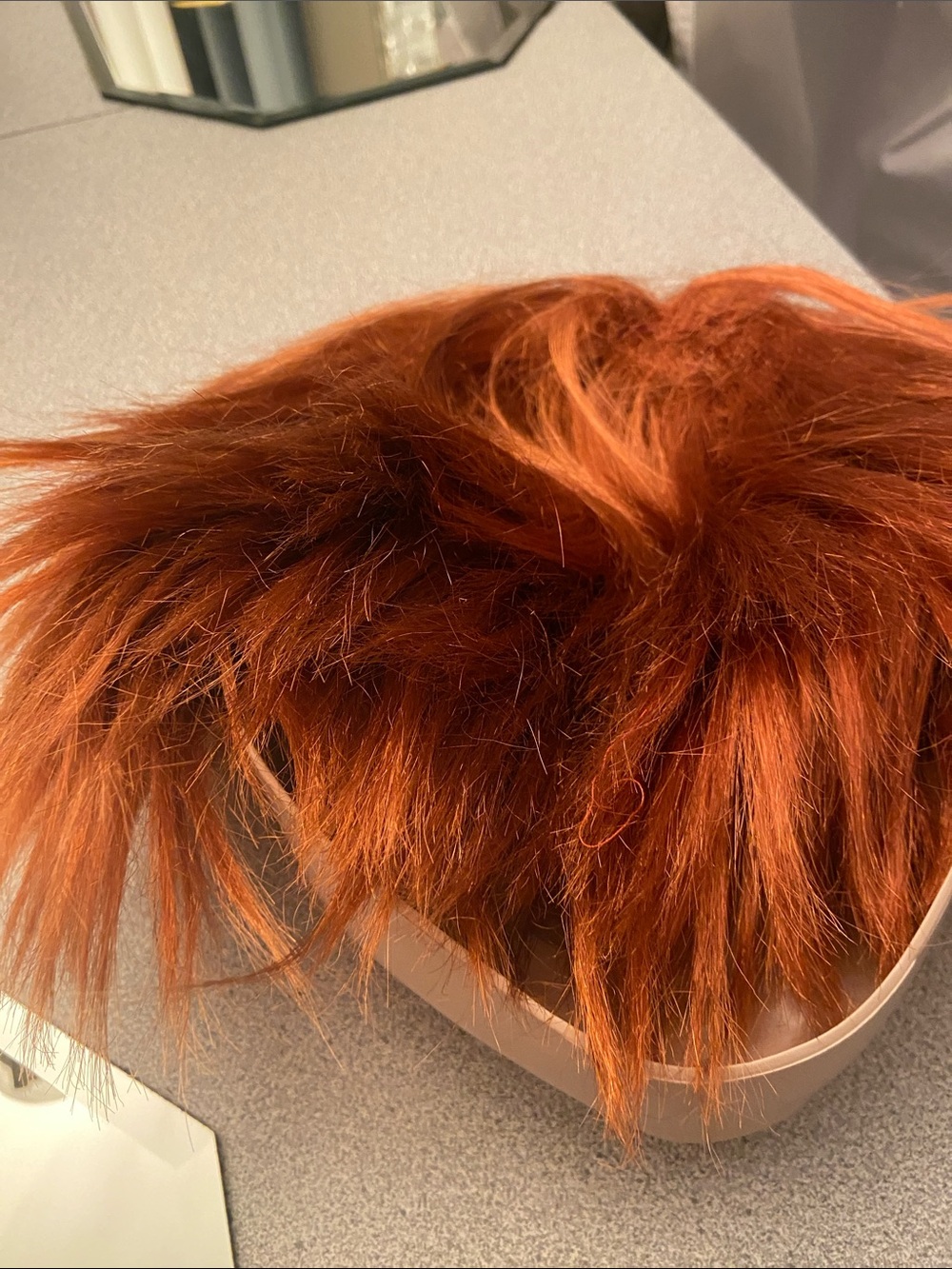 Spirit Chucky Mask with Bright Orange Hair and Pale Face - Picture 3 of 4